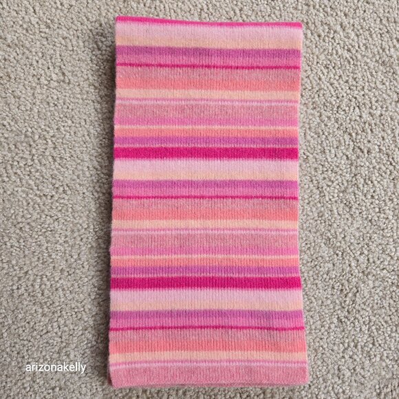 Ralph Lauren Accessories - Ralph Lauren Wool Knit Scarf Pink Stripes